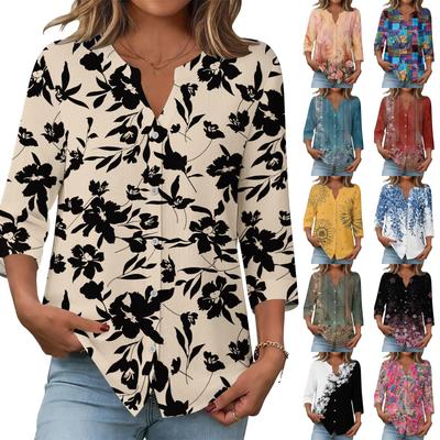 Women's Fashionable Casual Vintage Printed Blouse
