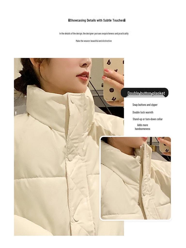 Maillard Women's Petite Cotton Padded Jacket - Loose Fit, Cold-Proof, Autumn/Winter Wear
