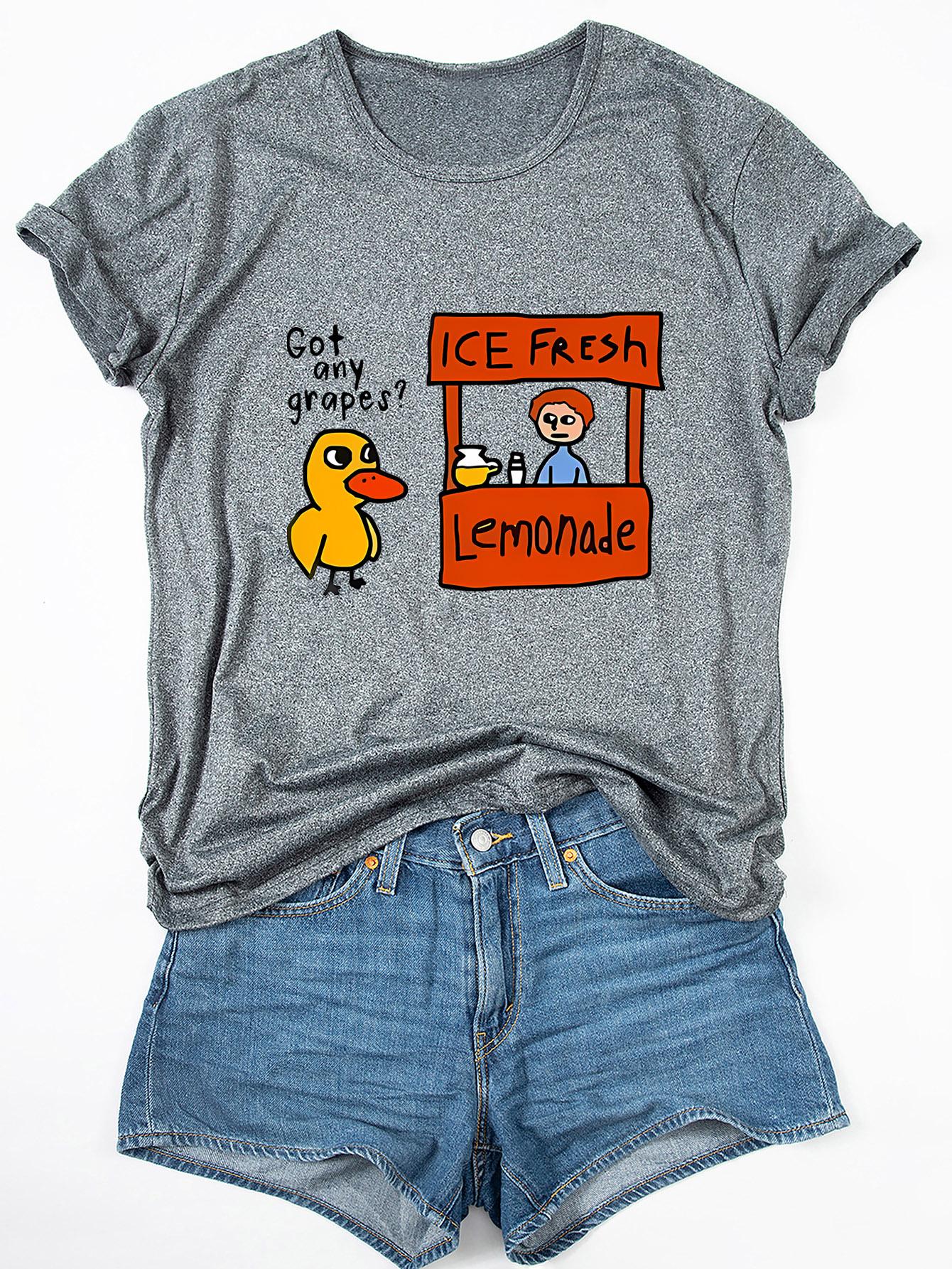 

Got Any Grapes Graphic Tee - Soft Breathable & Comfortable Short Sleeve T-Shirt for Men shirts for women t shirts 4XL