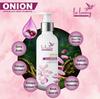LA LUXURY Zwiebelshampoo für Haarwachstum & Haarausfallkontrolle mit Schwarzkümmelöl, Sulfat- & Parabenfreier Haarreiniger für Starkes & Glänzendes Haar, fo