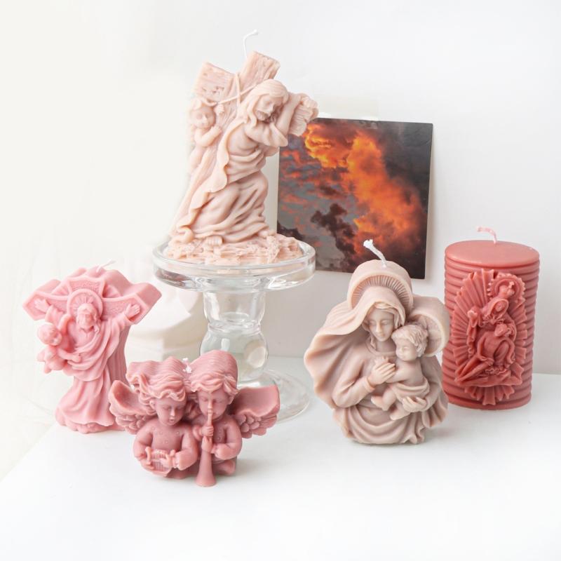 Dekoracje Świeca Ręcznie robiony Prezent Forma Wystrój Pokoju Rzemiosło Odlewy Formy 3D Silikonowe Rękodzieło Tworzenie Formy do Pieczenia