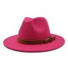 Filz-Fedora-Hut mit breiter Krempe für Sommer- und Herbst-Modebegeisterte