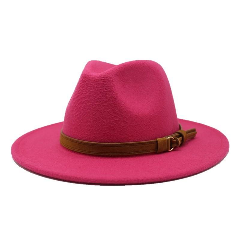 Filz-Fedora-Hut mit breiter Krempe für Sommer- und Herbst-Modebegeisterte