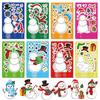 Festives Snowman Design PVC Puzzle Stickers Set Of 24 Removable Waterproof Tablet Skin Decals