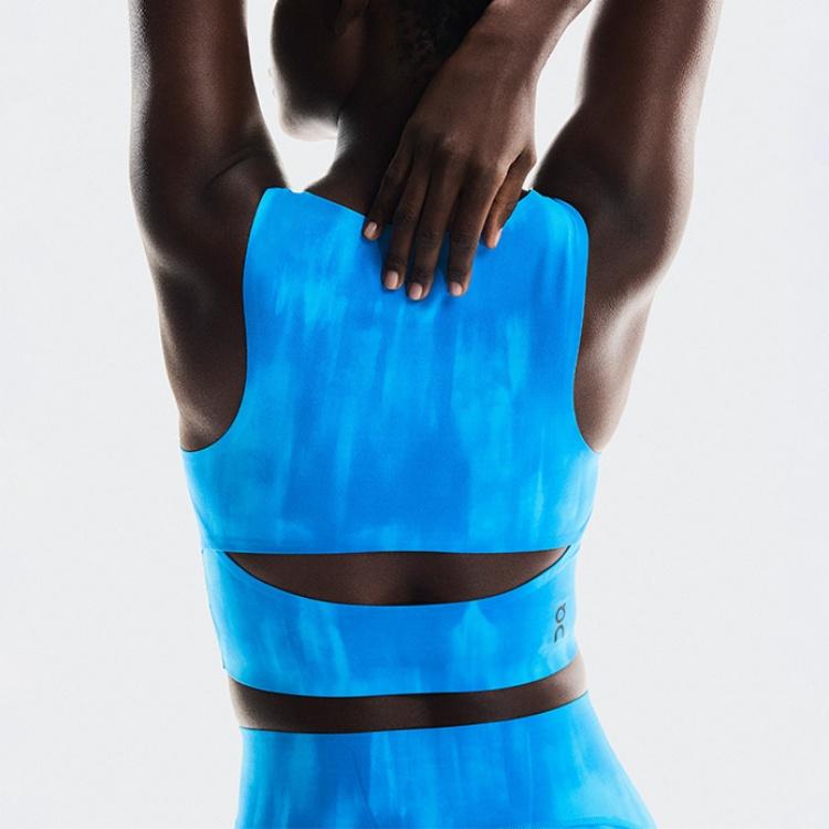Na Studio Crop z odkrytymi plecami Oddychający Lekki Wygodny Sportowy Tank Damskie Top Light-Blue 1WF10500018