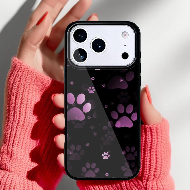 Cat Dog Paw Design soft Phone Case for iPhone 17 16 15 14 13 Pro Max Back Cover for 12 11 Pro Coque