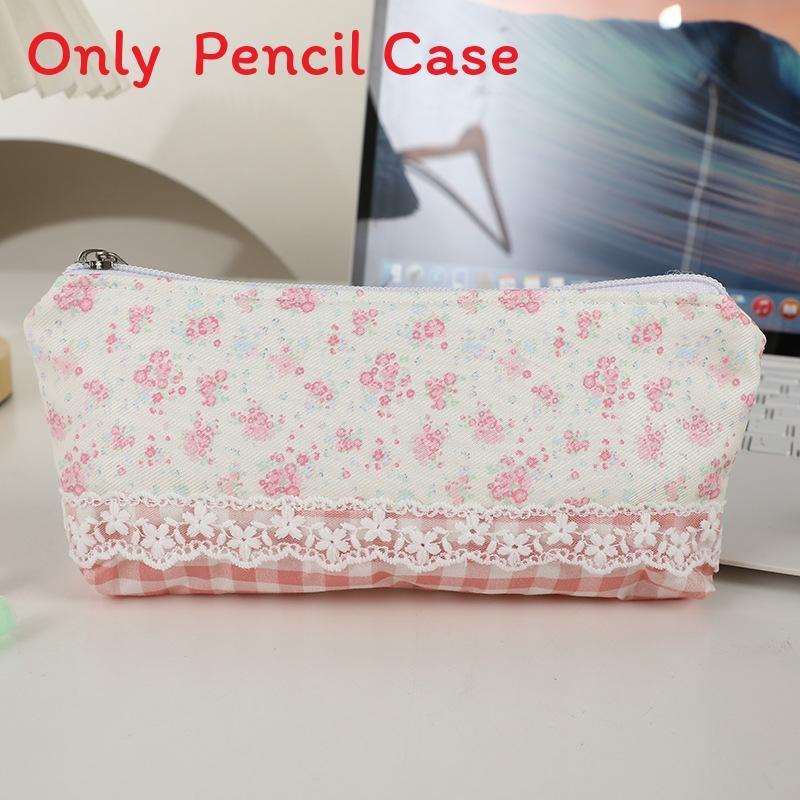 Cute Floral Pattern Pencil Bag Made Of Polyester For School And Stationery Use