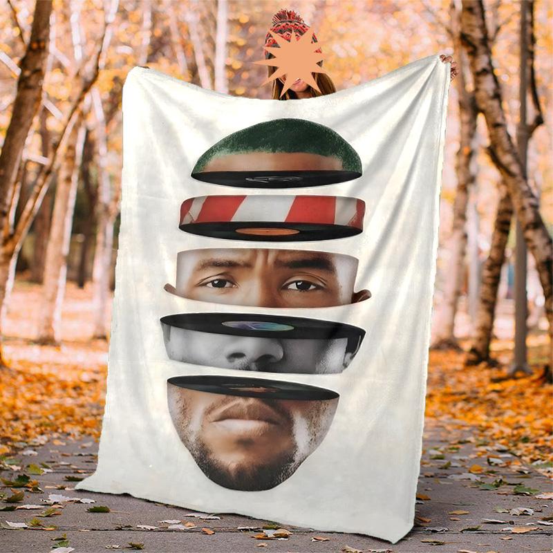 Frank Ocean Flannel Blanket Soft Warm All-Season Throw, Design for Camping, Car Travel, Hiking Sofa, Bed, Office Perfect Gift for Parties
