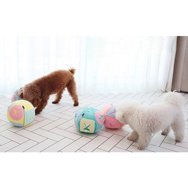 Dingdongpet Pet Pastel Nose Work Ball Cover Detachable, Yellow, 1 Piece