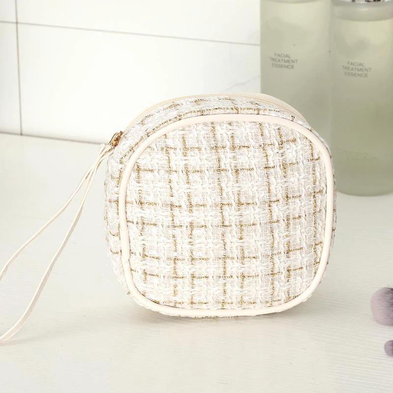 Waterproof Cosmetic Bag Large Capacity Smooth Double Zippers Soft Grip Handle Lightweight Toiletry Organizer for Trip