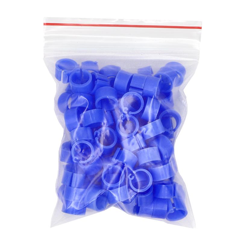 100 Stück Vogel Tauben Fußringe 10 Farben Innendurchmesser 8mm Kunststoff Tauben Clip Ring Taube Taube Wachtel Fußring