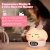 Rabbit Night Light with Clock Display - Children's Night Light and Bedside Lamp Kids Night Light Rechargeable LED Night Light Fo
