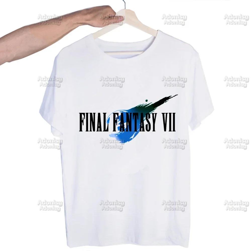 Final Fantasy 7 Fan Art Harajuku Men's Tshirt Printed Unisex Short Sleeve T-shirt Cool Cartoon Casual Male Streetwear Tops