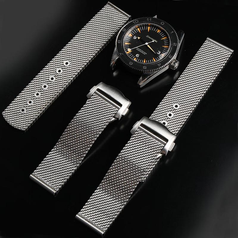 For Omega 007 Milan watch strap seahorse 300 flawless death Observatory rhubarb bee steel bracelet 20mm Watchbands