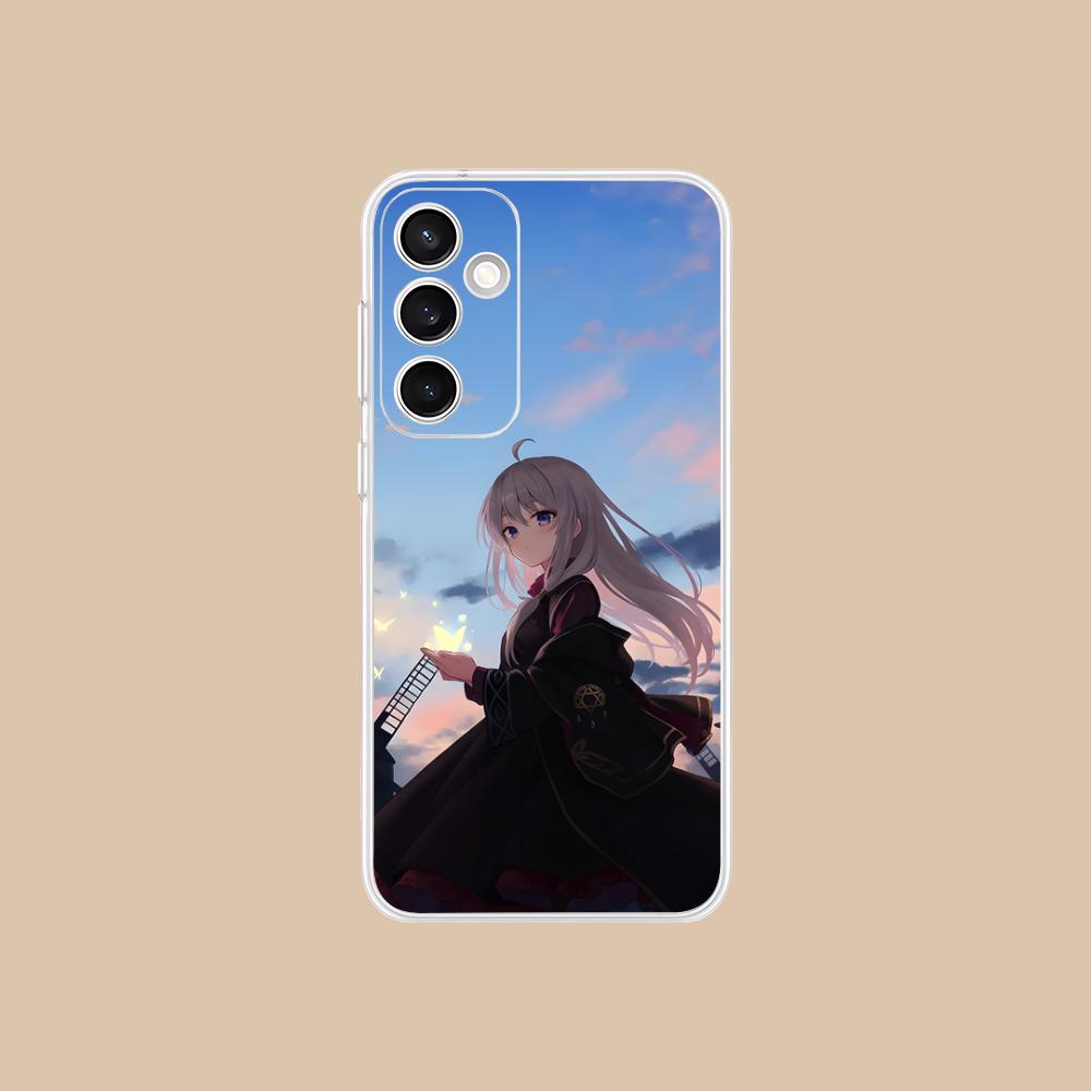 Wandering Witch Elaina Clear Mobile Phone Case for Samsung Galaxy S25 S24 S23 S22 S21Plus FE Ultra Colorful Cover