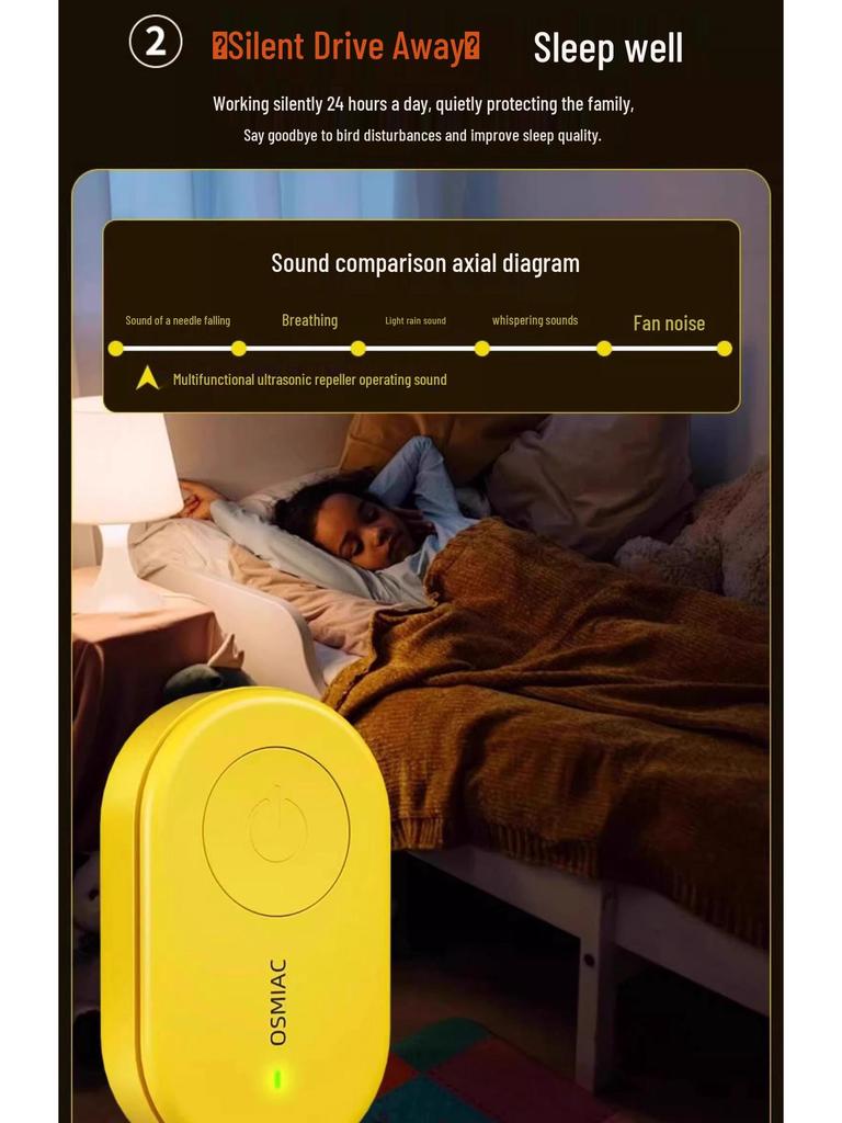 Ultradźwiękowy Automatyczny Odstraszacz Ptaków na Zewnątrz na Balkony i Gołębie