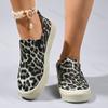 Fashion 2025 Autumn New Style Fashion Leopard Print Shallow Mouth Casual Shoes for Women Versatile Comfortable Thick Soled Single Shoes