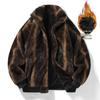 Veste d'hiver pour homme à col montant en polaire double face: Vêtement d'extérieur décontracté, chaud, doublé de velours, tendance