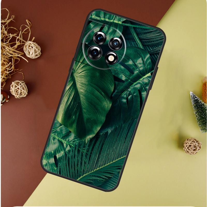 Summer Plant Palm Green Leaf Aloha For OnePlus 13 13R 12 12R 11 9 10 Pro 8T 9RT 10T 10R Nord 4 CE 2 3 Lite N20 N30 Phone Case