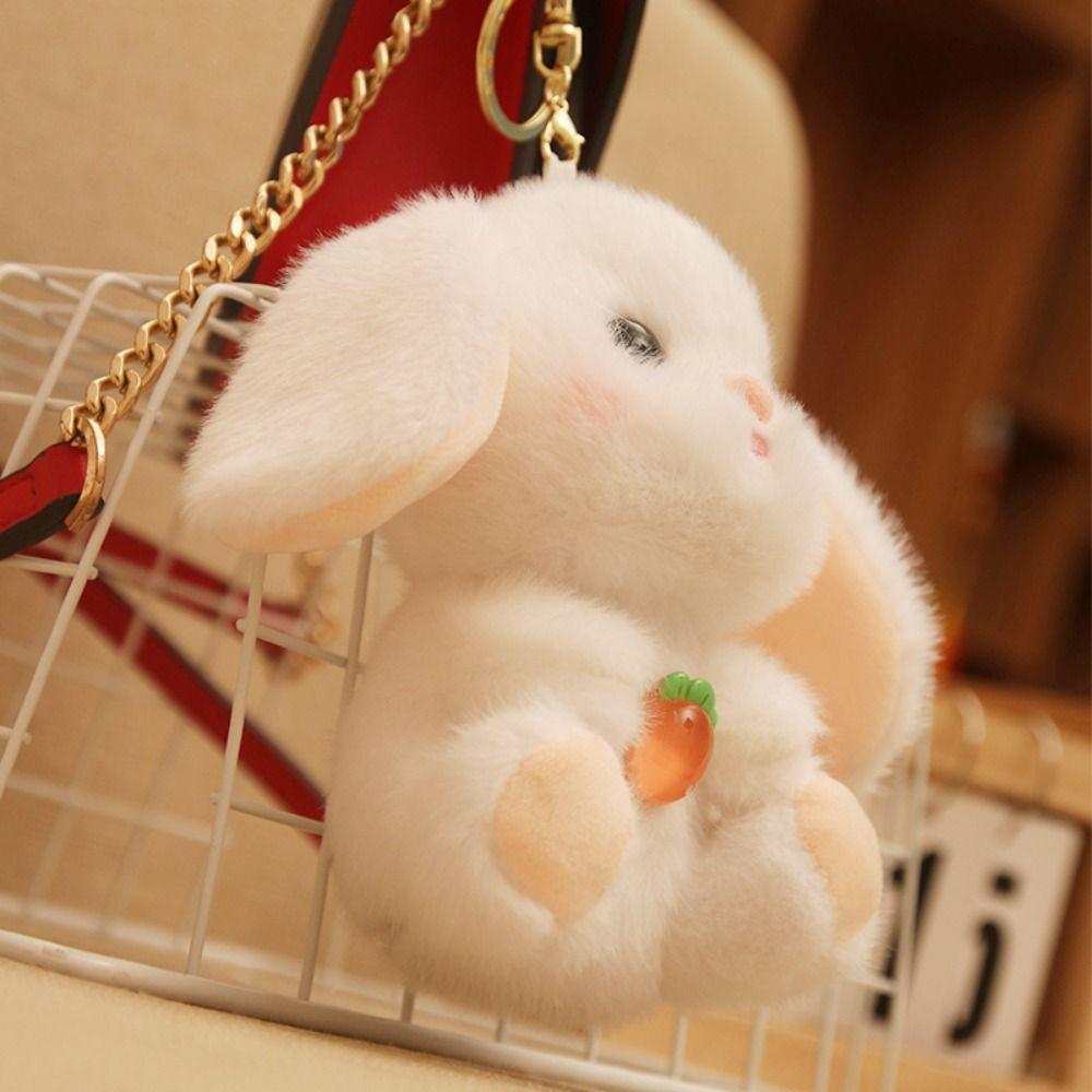 Animal Bear Plush Bunny Keychain Plush Doll Rabbit Bag Pendant Boys and Girls