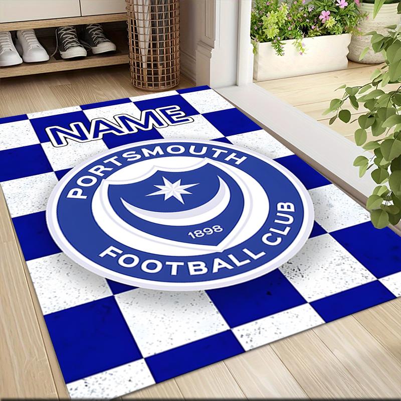 Custom Name AFC Bournemouth Crest Carpet Rug Customizable Soft Washable Anti-Slip Home Living Room Sofa Mats Personalized Rug. 0909223