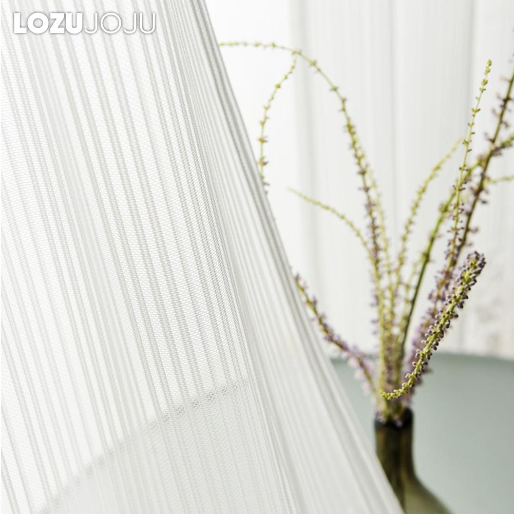 1PC 10-20% Light Blocking Transparent Lace Floral Wave Bottom Curtain for Living Room Bedroom Balcony Home Decor LOZUJOJU