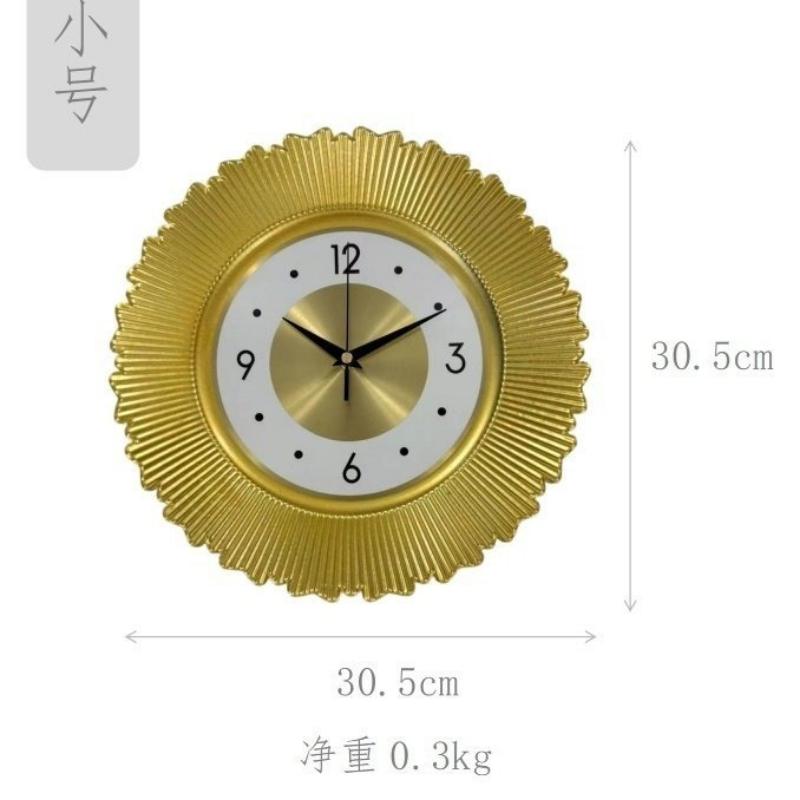 Decorative New Creative Wall Clock Vintage Gold Living Room Clocks European Interior Reloj De Pared Decor Home Decorations