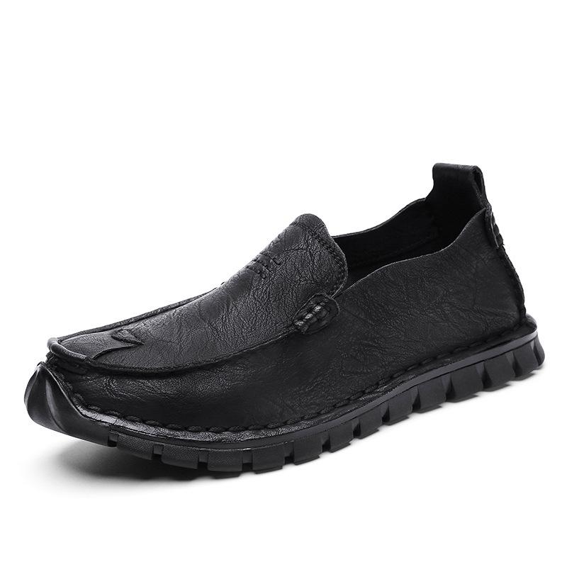 

Casual leather shoes men s popular large size outdoor non-slip and wear-resistant soft sole one-pedal men s leather shoes dad shoes 46
