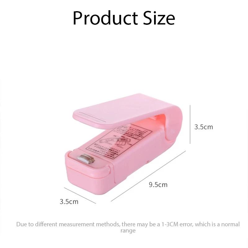 Mini Bag Sealer Machine Portable Plastic Package Bag Clip Sealing Machine Kitchen Gadgets Food Snack Bag Storage Heat Sealer