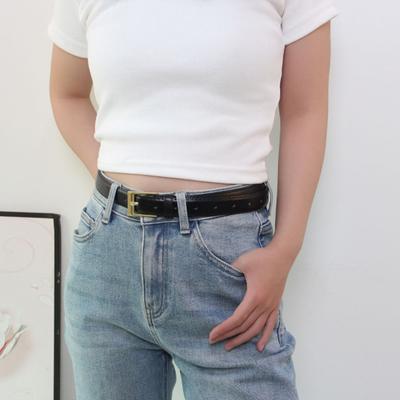 Women Belt Adjustable Length Imitation Leather Waistband Solid Color Minimalist Design Cinched Waist Belt Fashion Accessories