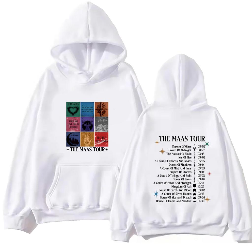 Sarah J Maas The Maas Tour Music Fans Gift Long Sleeve Women and Man Printing Casual Hoodie Spring and Summer