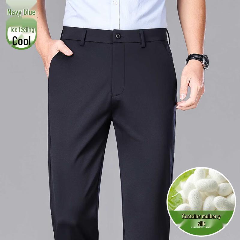 ROTS Men s Mulberry Silk Blend Stretch Casual Pants 36