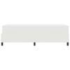 Box Spring Bed in Cream and White 100 x 200 cm Cord Fabric