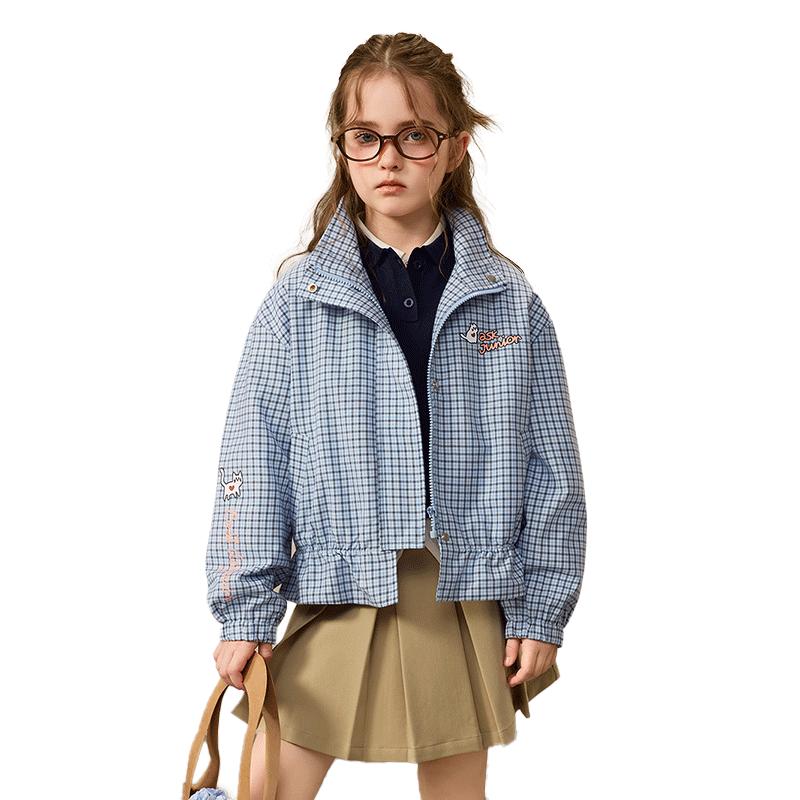 ASK JUNIOR Girls Spring Plaid Jacket 170