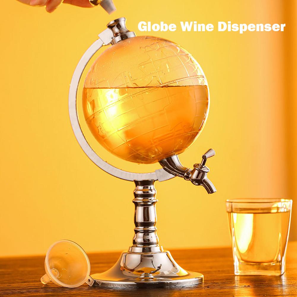 Globe Shaped Beer Beverage Drink Pourer Container 3.5L Club Party Accessory Globe Shape Dispenser Beer Drink Dispenser for Home