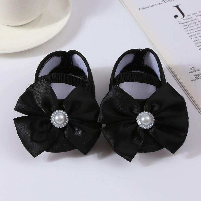 Infant Shoes Bead Bowknot Decoration Baby Princess Shoes For 0-1 Year Old