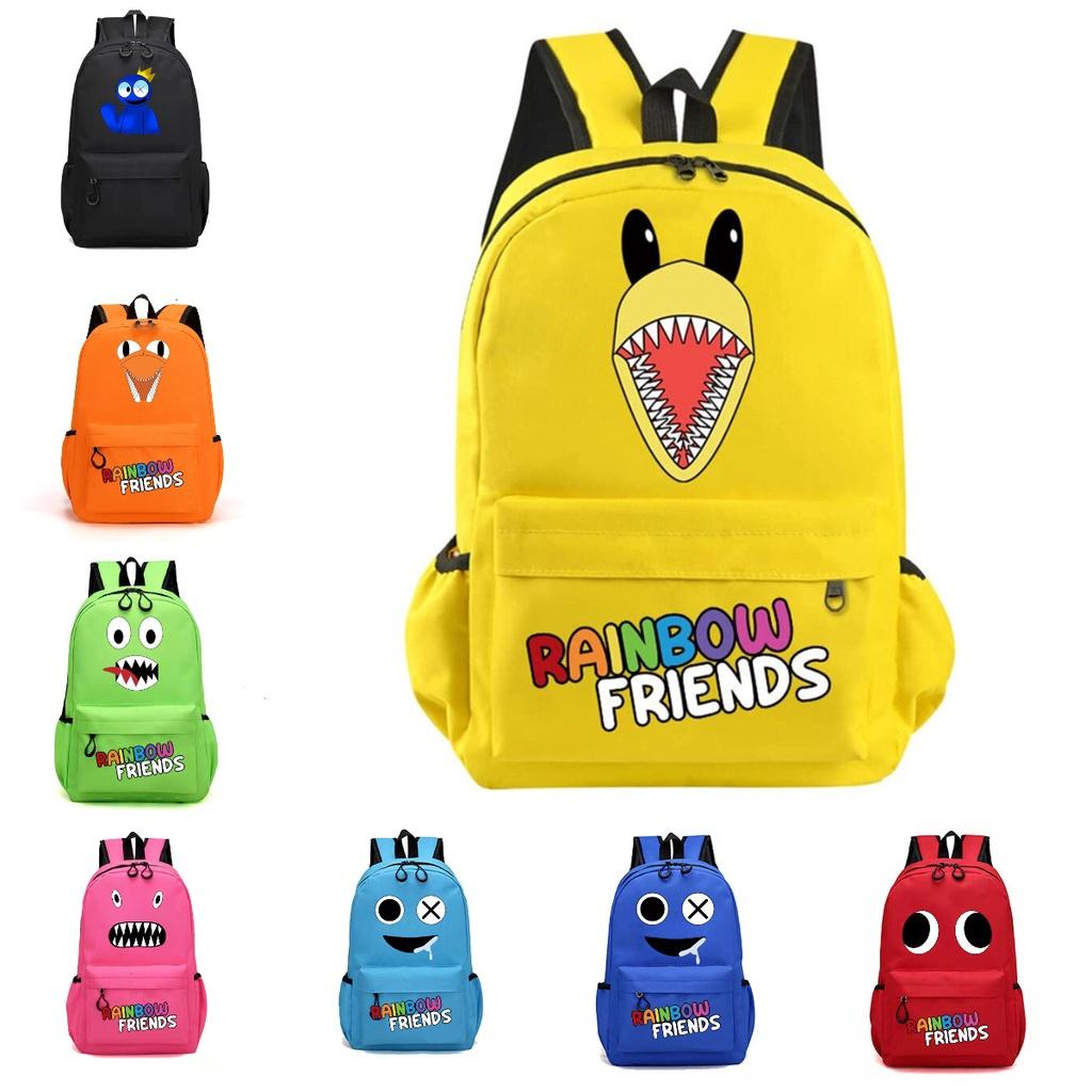Rainbow Friends Original Design Canvas Backpack For Children Medium Size 20-35l Capacity
