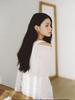 UNNOUT Wide Neck Sheer T-Shirt Cream
