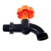 IBC-Wassertank Zubehör Wasserrohr-Verbindungstück Mehrzweck-Kunststoffhahn Außengewinde des Auslasses 3/4'' Innengewinde des Einlasses 1/2''