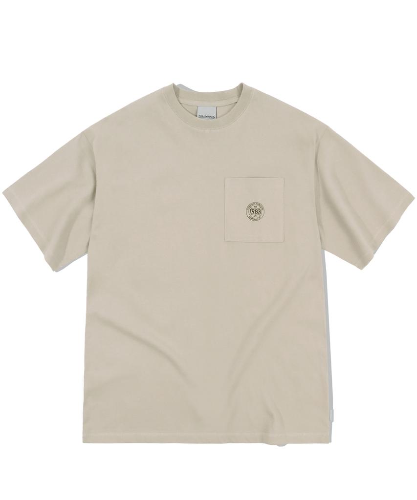 FILLUMINATE Oversized Pocket Coin T-Shirt - Beige