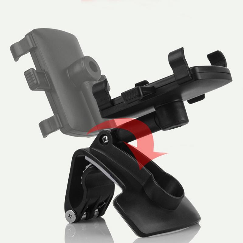 Phone Stand For Car Non-Slip Dashboard Phone Mount Black Vehicle Phone Stand Rearview Mirrow Phone Mount For Navigation Travel