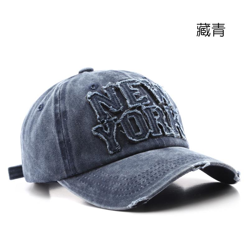 

Модна бейсбольна кепка з вишивкою, літні регульовані хіп-хоп капелюхи на відкритому повітрі adjustable Темно-синій