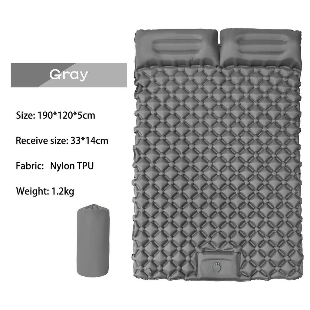 Ultralight Portable TPU Inflatable Camping Pad - Moisture-Proof, Single/Double, Foot-Press Design