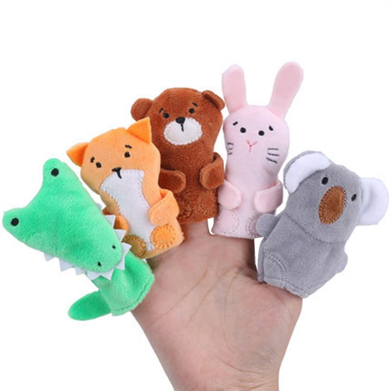Weiche Stofftierpuppe, Tierplüschpuppe, pädagogisches Babyspielzeug, Katze, Hund, Dinosaurier, Giraffe, Tiger, Hase, Kawaii-Handfingerpuppe
