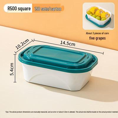 Ronghe 750ml Rectangular Takeaway Containers with Dome Lids