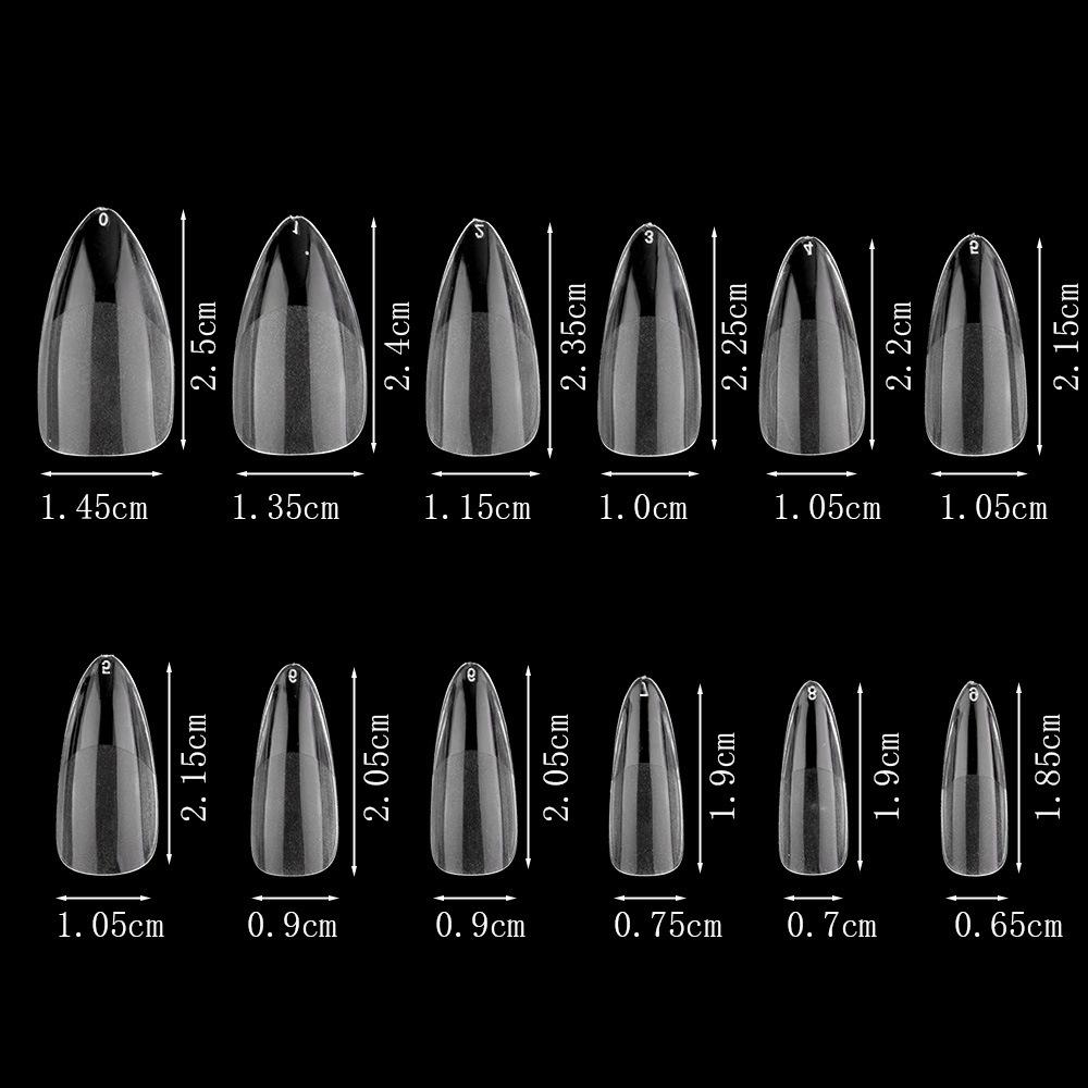 120/100-Piece Set of Clear Frosted Square Oval Almond Ballet Wear-On False Nail Art Tips