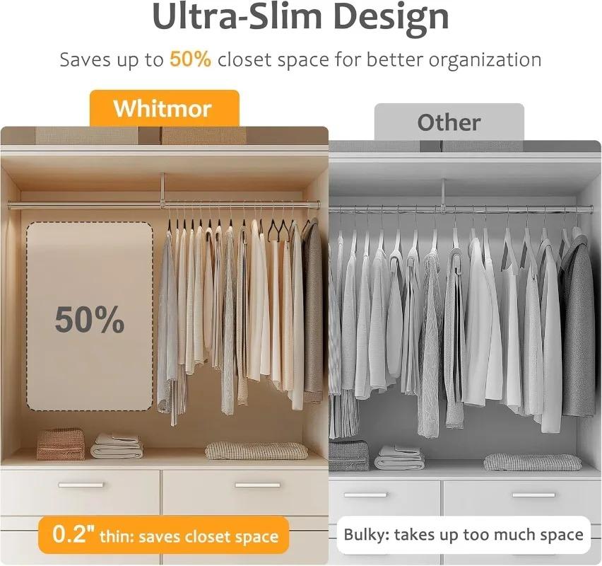 Black Velvet Non-Slip Hangers Shirt Socks Towel Drying Rack Space Saving Jackets Coat Hanger with Tie Organiser Wardrobe Storage