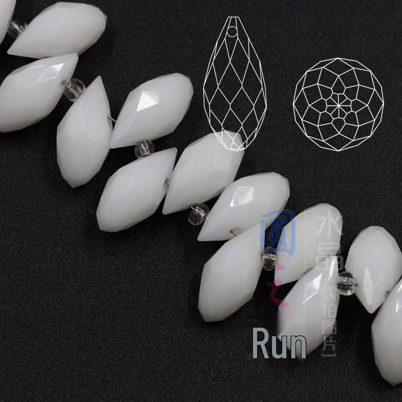Crystal Glass Teardrop Beads 6x12MM Horizontal Hole for Handmade Jewelry DIY.