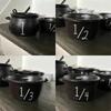 4PC  Witch Cauldron Set, Halloween  Kitchen Measuring Cup, Plastic Stackable Black Candy Pot With Handle, Home Party Favors Candy Bowl Decor,