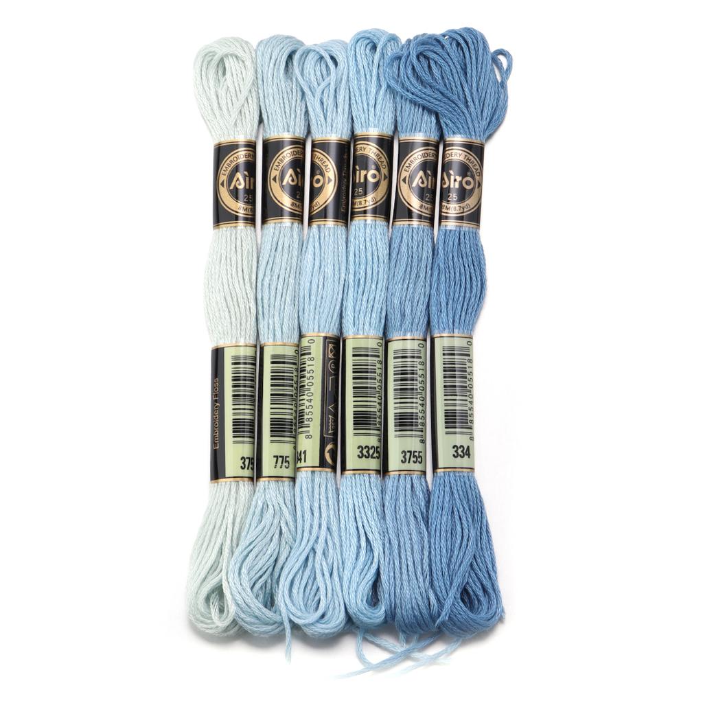 6pcs/lot Colorful Cross Stitch Threads Polyester Embroidery Threads DIY Hand Sewing Knitting Embroidery Supplies Accessories